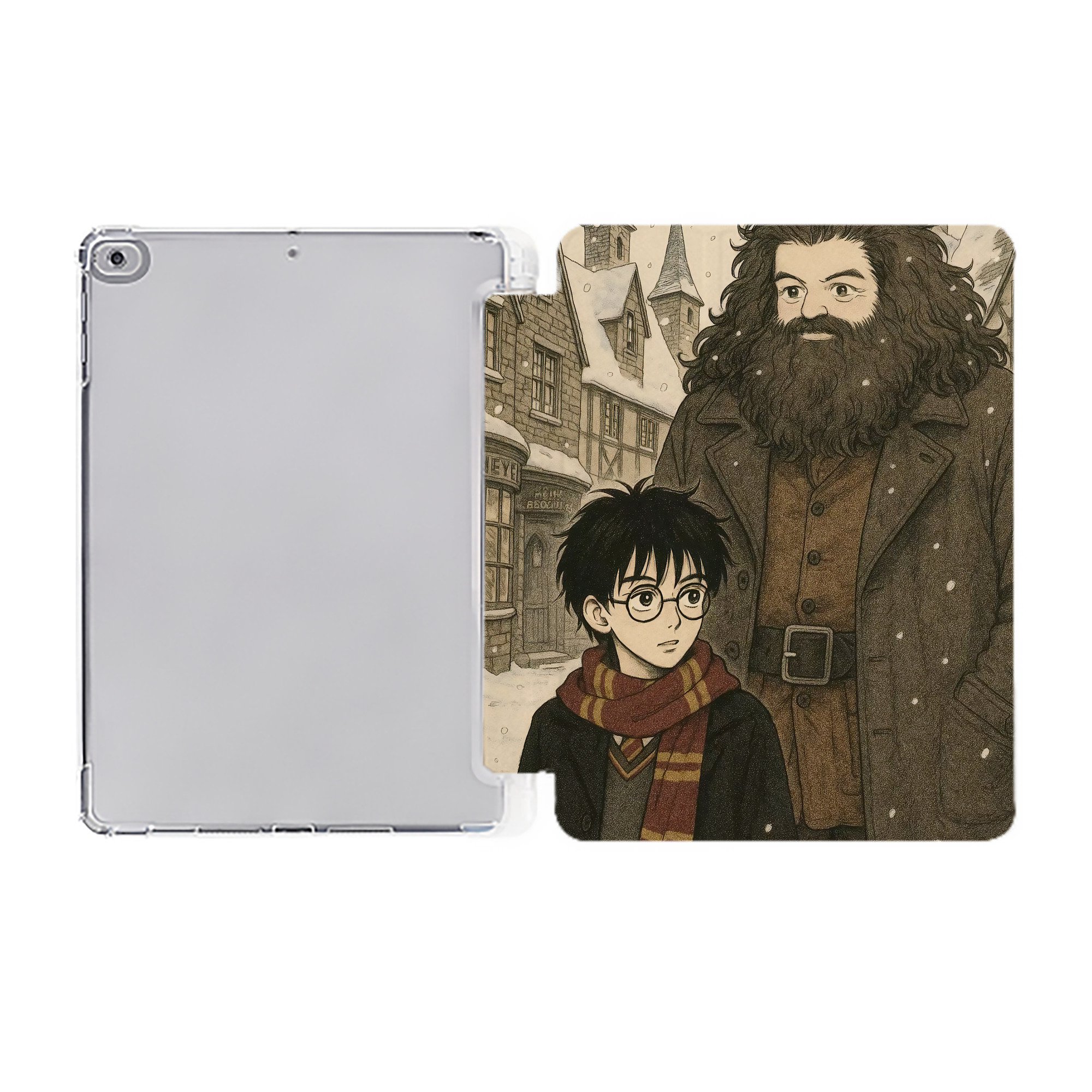 （画像用） Harry Potter ハリー・ポッターシリーズ IPad ケース ペン収納付き 三つ折りスタンド PUレザー×シリコン 対応機種9.5/10.5/10.9インチ